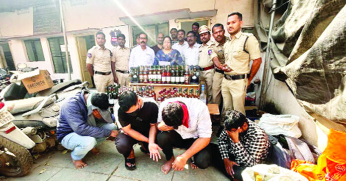 A gang supplying counterfeit foreign liquor has been arrested.