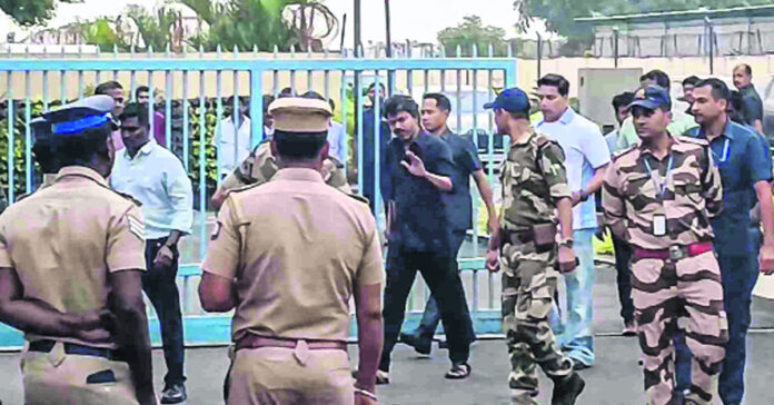 TVK party chief Vijay appeared for the CBI questioning.