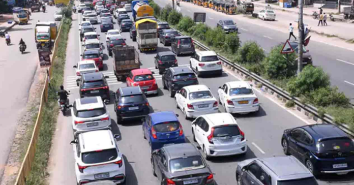 Increased congestion on the Vijayawada-Hyderabad highway