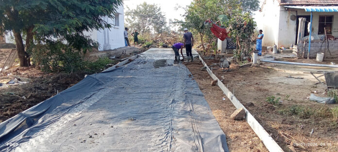 Villagers are excited about the construction of CC roads