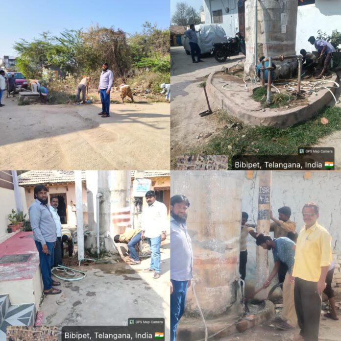 Cleanliness program at water tanks in BBpet Mandal Center