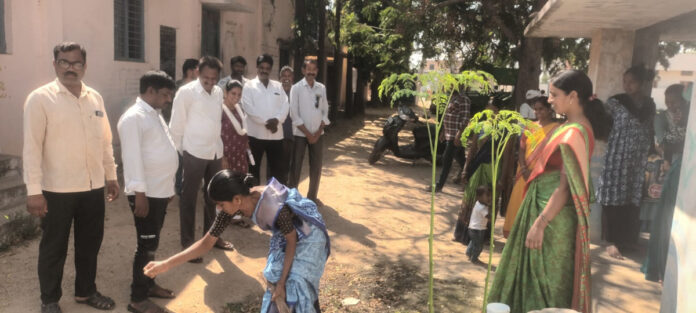 Cleanliness program at Anganwadi school