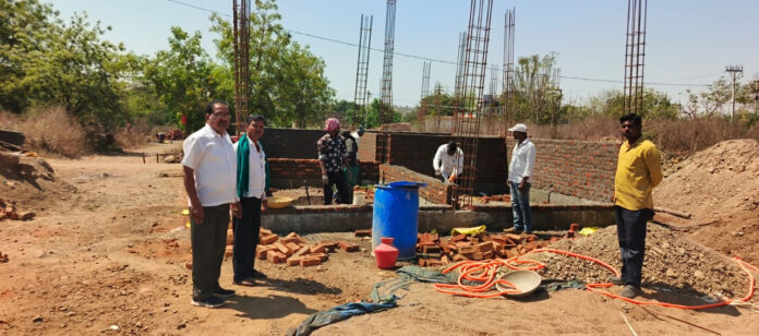 MPDO inspects construction of Indiramma's houses