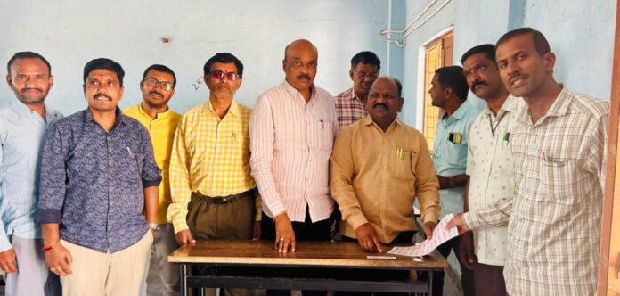 Officials inspected the arrangements at the examination center