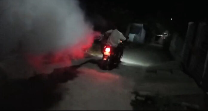 Mosquito repellent spraying in Pothunur
