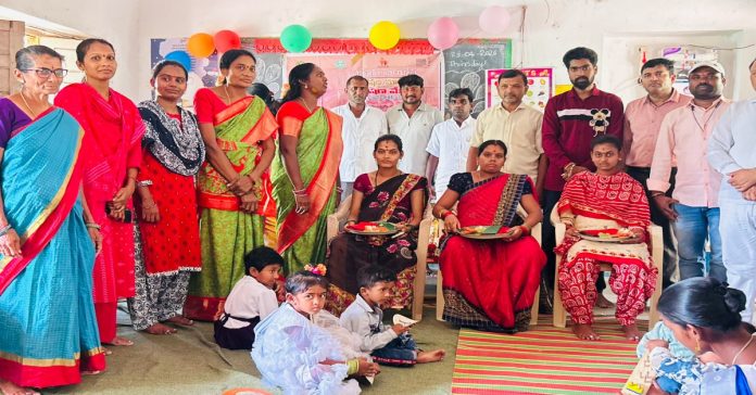 Nutritional package at Oddelingapur Anganwadi