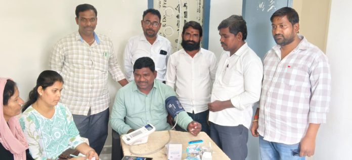 Rudraram Sarpanch Ravi organized a medical camp.