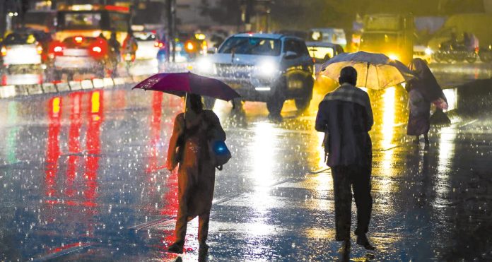 Rain expected over the next three days.