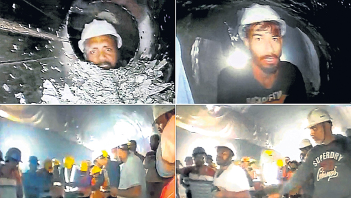 All right.. Identification of workers through endoscope camera in tunnel