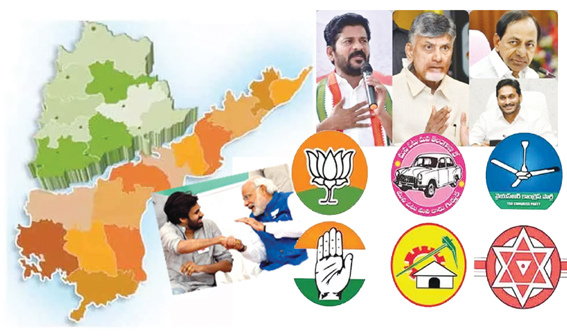 Telugu states-Different political camps
