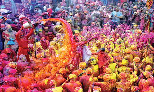 In colorful Holi
Be careful...