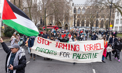 Protests going on in favor of Palestine!