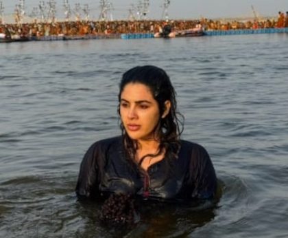 Actress Samyukta Menon at Kumbh Mela