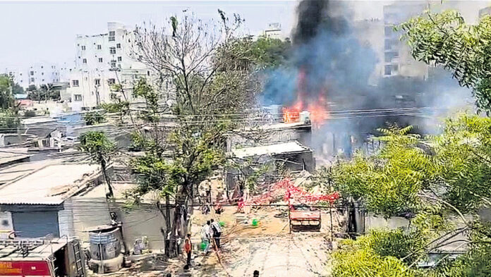 Fire accident in Nagole