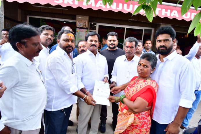 CM Relief Fund Cheque handed over....