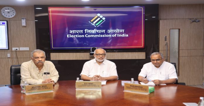 CPI(M) meets with Election Commission..
