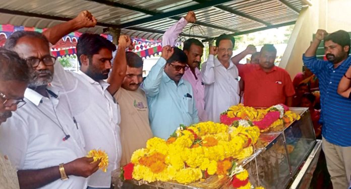 The dead body of Baluguri Rami Reddy