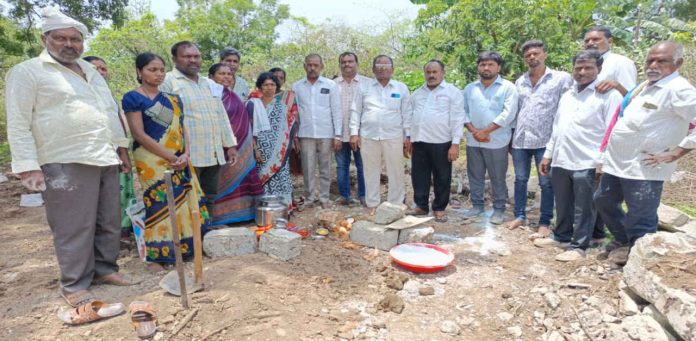 Indirammas house groundwork..