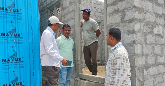 Inspection of Indiramma's houses..