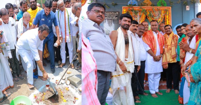 MLA laid the foundation stone for development works..