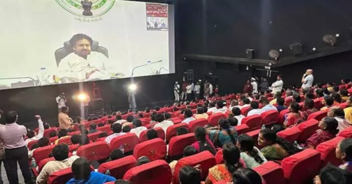 Pawan video conference with farmers on the silver screen