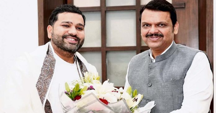 Rohit Sharma honored by Maharashtra CM