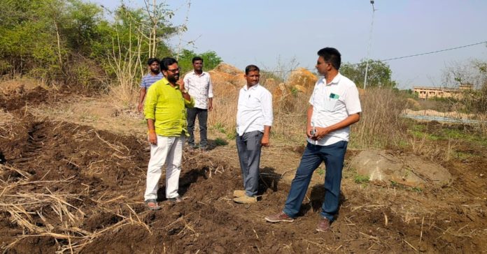 Site inspection in Mudhol..