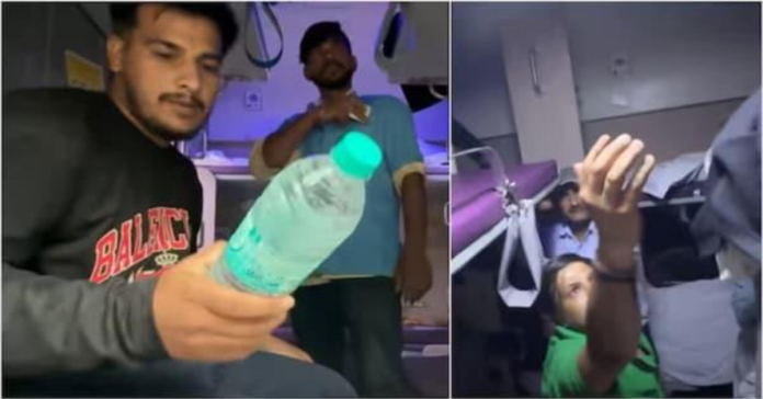Railway pantry staff attacks passenger.