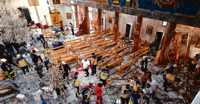 Suicide attack on church in Damascus