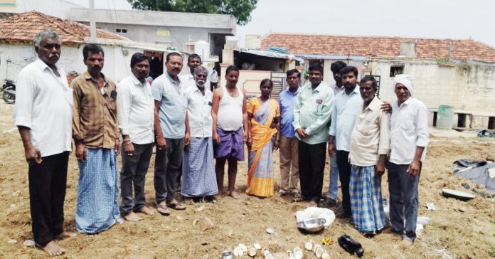 Bhoomi puja for construction of Indirammas houses