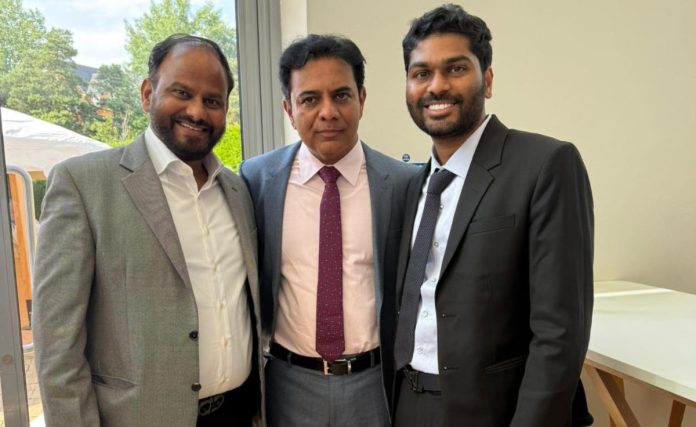 Busireddy meets KTR in London Oxford