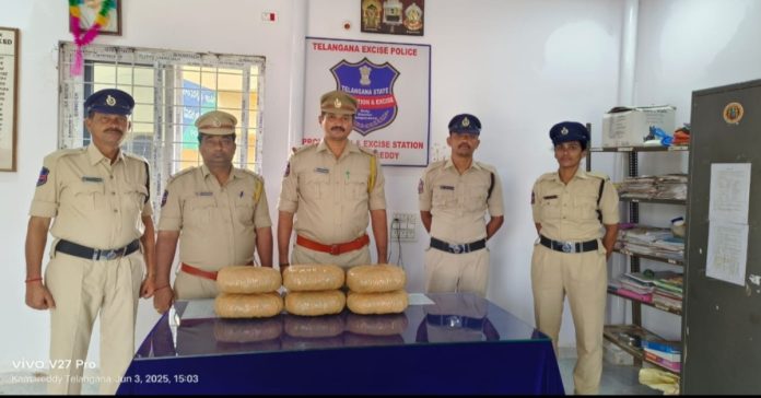 Cannabis seized in Kamareddy..