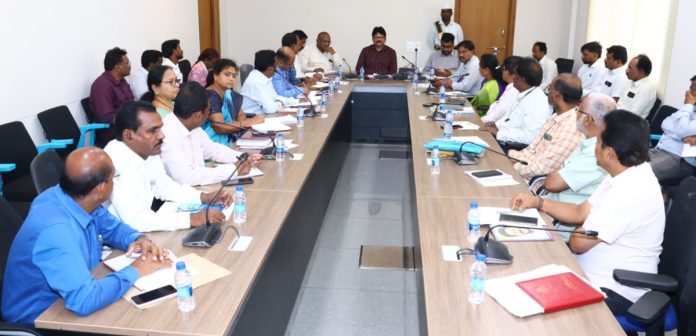 Collector conducts review on SC and ST departments..