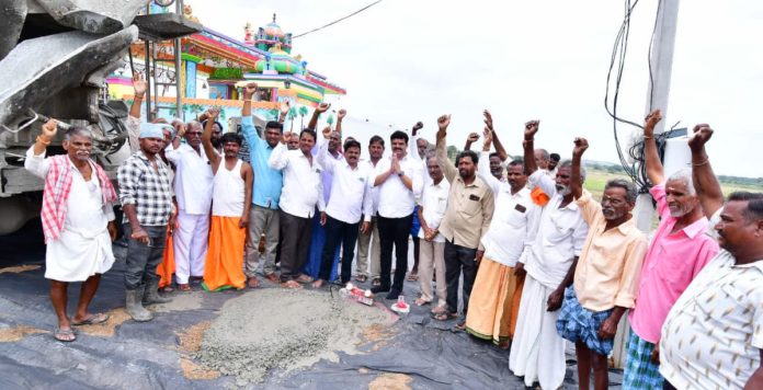 Construction of CC road with Pachimatlas own money..