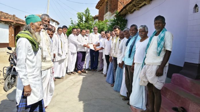 Distribution of CMR F cheques in Katepalli
