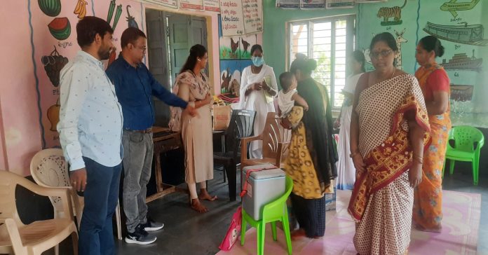 Distribution of health and nutrition vaccines in Tajpur