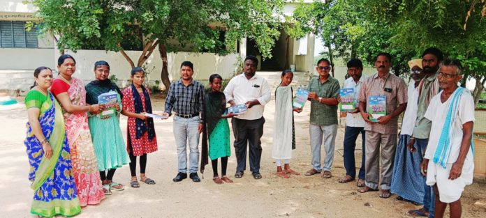 Distribution of textbooks and notebooks to students