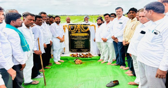 Foundation stone laid for BT road construction