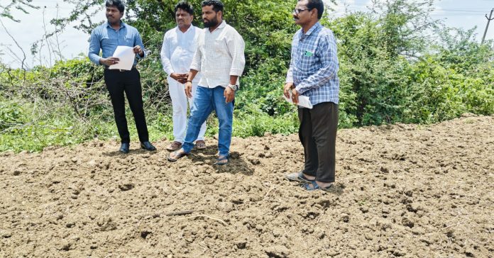Tehsildar inspects the encroached area