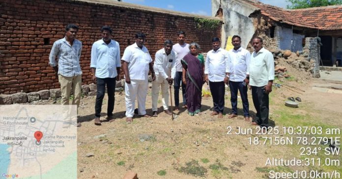 Indirammas house construction work begins..