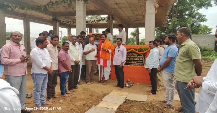 MLA inaugurates temple construction