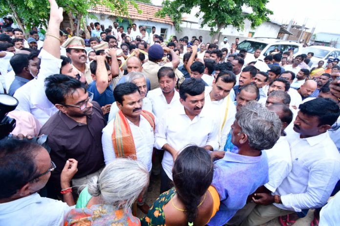 Minister Ponguleti inspects Indirammas houses