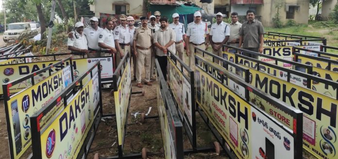 Moksh Dress Management donates traffic barricades