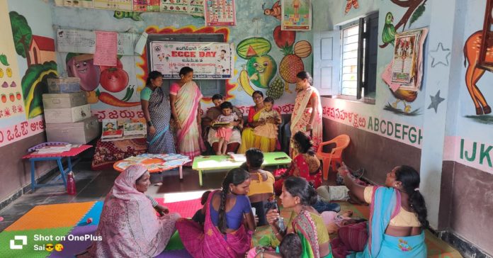 Mothers words in Madnur.. Anganwadi path