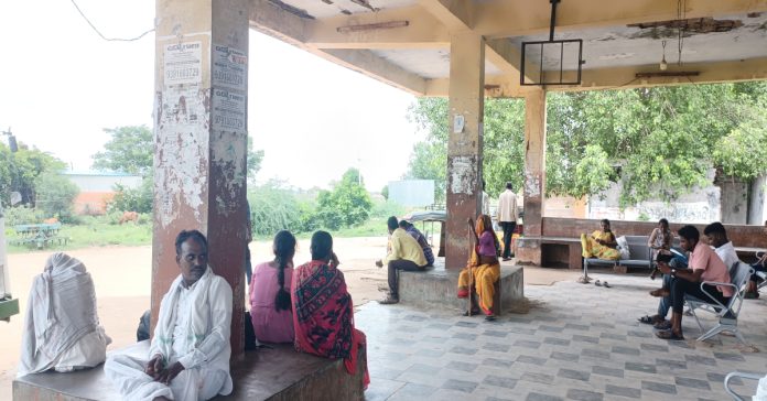 Passengers waiting for buses..