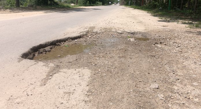 Potholed roads..