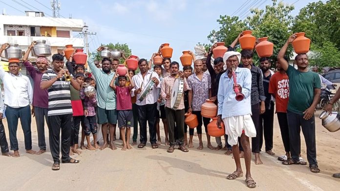 Water offering to village deities for rain