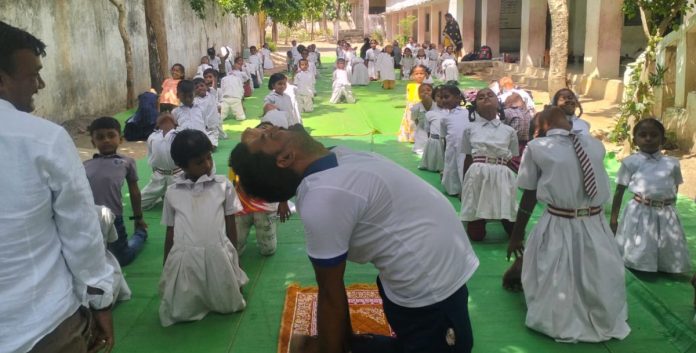 Yoga Day celebrations in government schools