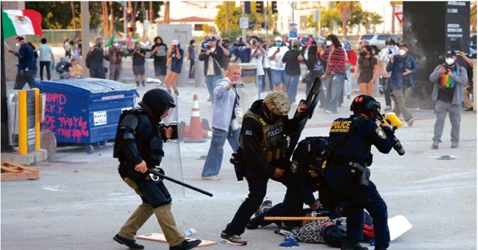Protests erupt in Los Angeles