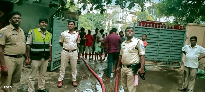 Fire accident at paper plates factory